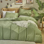 Sage Velvet Comforter Sets Solid Sage Green Flannel Bedding Set Cal King Women 3 Pieces Sage Green Velvet Blanket Winter Bedding Set Men Sage Green Flannel Bed Comforter Set Cal King Bedding