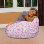 Posh Creations Bean Bag Chair for Kids, Teens, and Adults Includes Removable and Machine Washable Cover, Canvas Roses Pink, 27in - Medium