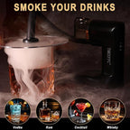 Smoking Gun Cocktail Smoker Kit with Wood Chips & Cup Cover | Handheld smoking gun with cup cover, wood chips and DIY accessories for cocktails, food, cheese and more
