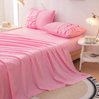 Pink Twin Comforter Set for Girls, 5 Pcs Bed in a Bag Twin for Teen Girls, Princess Bedding Set for Girls, Twin Size Comforter Sets for Girls with 1 Fitted Sheet and 1 Flat Sheet