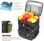 MIYCOO Lunch Bag for Men & Women, Expandable Double Deck Lunch Box, 15L | Leakproof & Waterproof, Portable, Large Soft Insulated Cooler bag for Adult, Work, Camping, Beach, Picnic, Travel