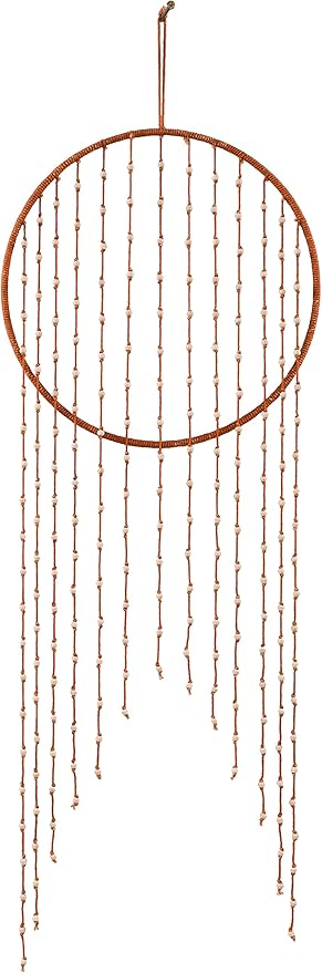 Mark&Day Wall Art, Wiesmath Bohemian Farmhouse Burnt Orange Macrame Tapestry Wall Hanging for Living Room, Bedroom, Office or Kitchen (30"H x 12"W)