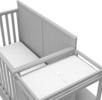 Graco Hadley 5-in-1 Convertible Crib and Changer with Drawer (Pebble Gray) – Crib and Changing-Table Combo with Drawer, Includes Changing Pad, Converts to Toddler Bed, Daybed and Full-Size Bed