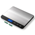 Food Scale 44lb/20kg, Extra-Large Platform Digital Kitchen Scale, 1g/0.1oz High Precision, Stainless Steel/Tempered Glass, Weight Grams and oz for Cooking Baking Meal Prep, 2 Batteries Included