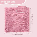 Locker Rug school girl rugs Carpet Chenille 100% Microfiber Locker Carpet with Non Skid Backing Locker Decorations (Pink, 12X12)