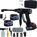 Cordless Pressure Washer Battery Powered,1450PSI Cordless Power Washer with 2pcs 4.0Ah Battery&Charger & 6-in-1 Nozzle Portable for Patio Floor Fence Deck Indoor