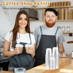 Ziliny 50 Sets Clear Plastic Coffee Cups with Sip Lids, Disposable Plastic PET Crystal Cups for Iced Coffee, Smoothie, Cold Beverage, Drink Shops and Party Catering (Clear,10 oz)
