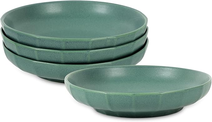 Stone Lain Rio 4-Piece Pasta Bowl Set Stoneware, Green