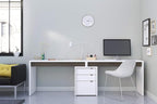 Nexera 211348 Reversible Office Desk Panel, White & Bark Grey