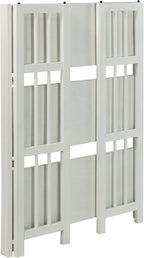 Casual Home 3-Shelf 27.5" Wide Folding Stackable Bookcase, White (New)