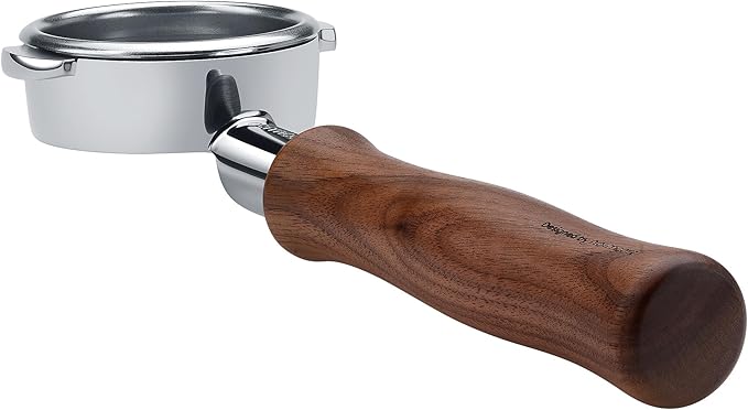 Normcore 58mm Naked Portafilter Compatible with all La Marzocco Home Espresso Machines, Bottomless Espresso Portafilter with 18g Basket, Genuine American Walnut Handle