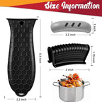 8 Pcs Cast Iron Handle Cover, Silicone Hot Handle Holder | Heat Resistant Cast Iron Skillet Covers Potholder for Frying Pans and Griddles Kitchen Supplies under 400℉