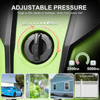 Electric Pressure Washer Adjustable 5000PSI 4.0 GPM Power Washers Electric Powered with 33ft Hose Reel, 4 Nozzle and Foam Cannon, Powerwashers Cleaner Machine for Home, Cars, Patio, Green