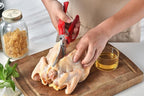 Heavy Duty Poultry Shears - Kitchen Scissors for Cutting Chicken, Poultry, Game, Meat - Chopping Vegetable - Spring Loaded - Red