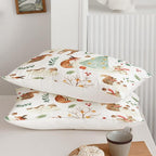 Wild Animal Comforter Twin Size,Rabbit Deer Comforter Set for Kids Teens Girls Boys,3Pcs Bedding Set Printed Comforter with 2 Pillowcases,Down Alternative,Soft and Lightweight，Twin Size