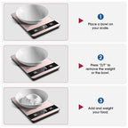 Mik-Nana Food Scale, 11lb Digital Kitchen Scale with LCD Display 6 Units Tare Function, Stainless Steel Weight Grams and Ounces for Baking, Cooking and Meal Prep (Batteries Included)