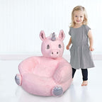 Trend Lab Pink Unicorn Toddler Chair Plush Character Kids Chair Comfy Furniture Pillow Chair for Boys and Girls, 21 x 19 x 19 inches