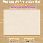 Silicone Placemat Set of 4,Heat Resistant Non-Slip Silicone Mat for Dining Table and Kitchen,Waterproof Wipeable Easy Clean Upgrade Table Mat 15.8"x11.8" Ultra-Thin Semi-Transparent(White)