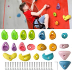 20 PCS Rock Climbing Wall for Kids,Rock Wall Climbing Holds,Adults Climbing Wall Grip Kits Holds Up to 230 lbs for Outdoor Indoor Home Playground Climbing Wall Holds（Pastel Color）
