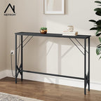 47.2'' Console Table, Skinny Entryway Table with Fast-Charging Station, Narrow Long Sofa Table, Behind Slim Couch Table for Entrance, Hallway, Living Room Decor ST-BK120-1