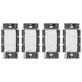 Lutron Caseta Original Smart Dimmer Switch (Lutron Smart Hub Required), for LED Lights, 150 Watt, Single-Pole/3-Way, No Neutral Required, PD-6WCL-WH 4-PACK, White, 4 Pack