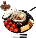 BADALU 2 in 1 Electric S'mores Maker & Fondue Pot, Temperature Control Tabletop Indoor S'mores Maker Kit with 4 Roasting Forks Housewarming Christmas Gifts,Family Gifts