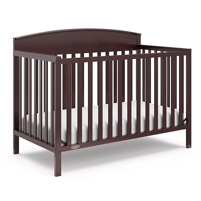 Graco Benton 5-in-1 Convertible Crib (Espresso) – GREENGUARD Gold Certified, Converts from Baby Crib to Toddler Bed, Daybed and Full-Size Bed, Fits Standard Full-Size Crib Mattress