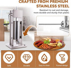 10mm Sausage Stuffer Tube, Stainless Sausage Stuffing Tubes, 10mm Stuffing Horn Compatible with Hakka, Lem and Other Brands Manual/Electric Sausage Stuffer, Universal 53mm Base