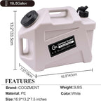 COOZMENT 3.2 Gallon/5 Gallon Water Containers with Spigot, BPA Free Water Jug, Military Green Water Tank, Multifunction Water Storage Containers for Camping Outdoor Hiking,Emergency Storage