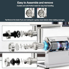 Camic Electric Meat Grinder - 300W Sausage Stuffer for Home Kitchen Use Meat Mincer with Stainless Steel 3 Plates, 1 Blade, Sausage Tube, Kubbe Maker (Sliver)