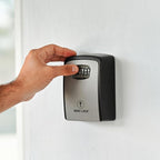 Iron Lock® XXL Wall Mount Key Lock Box, Outdoor Combination Code (Grey) | Fits 20-30 spares plus fobs & cards; unique built-in tray so keys don't fall out; dial cover; screws & anchors included