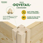 Greenes Fence Original Pine Raised Garden Bed, 8' x 8' x 10.5" U-Shaped Bed - Made in USA with American Pine