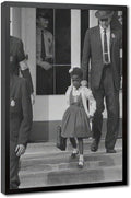 Young Black Girl Protesting, Ruby Bridges, Civil Rights Movement, Vintage Feminism Poster Canvas Poster Wall Art Decor Print Picture Paintings for Living Room Bedroom Decoration Black Frame 16x24in(40