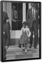 Young Black Girl Protesting, Ruby Bridges, Civil Rights Movement, Vintage Feminism Poster Canvas Poster Wall Art Decor Print Picture Paintings for Living Room Bedroom Decoration Black Frame 16x24in(40