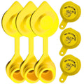 3pcs Yellow Gas Can Vent Caps & 3pcs Gas Can Caps - Can Vents For Plastic Cans & Metal Fuel Jugs, 5 Gallon Can Air Vent Kit