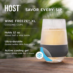 Host Freeze XL Wine Glass Cooling Cup, Double Walled Insulated Freezable Drink Chilling Tumbler for Aperol Spritz 12 Ounces Terra Cotta