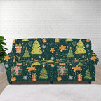 FKELYI Christmas Tree Sofa Couch Cover Comfortable Furniture Protector with Elastic Bottom Stretch Sofa Slipcover for Living Room L