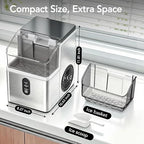 Electactic Nugget Ice Makers Countertop, Soft Crushed Pellet Portable Ice Machine with Auto-Cleaning Function, 35Lbs/24H, One-Click Operation Ice Makers for Kitchen, Office, Home