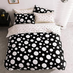 White Polka Dots Comforter Full Black White Dots Print Reversible Gingham Full Bedding Comforter Set Boys Girls Black White Bed Sets Soft 3Pcs Full Comforter Sets