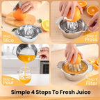 Premium 316L Stainless Steel Lemon Squeezer & Manual Juicer - Heavy Duty Hand Press for Orange, Citrus, Lime | Dishwasher Safe & Anti-Corrosion