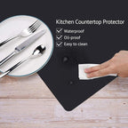 Silicone Mats for Kitchen Counter, Thicker 0.06", 25 x 17 inches Multipurpose Table Mat, Silicone Pad Desk Work Mat, Nonstick Nonskid Heat-Resistant Pad, Placemat, Black