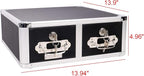 Vaultz Locking 3 x 5 Index Card Cabinet, Double Drawer, Black (VZ01393)