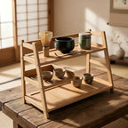 3 Tier Bamboo Matcha Station, coffee station organizer Shelf | for Kitchen Countertop, Tea Bar - Matcha Powder, Tools & Cup Organizer for Matcha Lovers, Home Baristas.