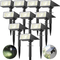 Solar Spot Lights Outdoor,10 Pack/56 LED Outdoor Lights for Yard Waterproof IP68, 4 Lighting Modes Solar Landscape Spotlights, Auto On/Off Solar Powered Flood Lights Garden Pathway,Cool White