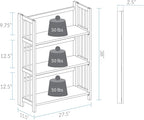 Casual Home 3-Shelf Folding Stackable Bookcase (27.5" Wide)-Honey Oak