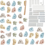 Premium Resin Rock Climbing Holds for All Ages, Large Training Rock Climbing Wall Grips Indoor/Outdoor, Rock-Like Texture Climbing Wall with Mounting Hardware