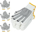 Unisex white cotton polyester knittedsafety gloves,suitable for gardening,warehouse,cooking work-12/36/240 pairs