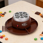 Zunate 2 in 1 Electric Smores Maker Fondue Pot, Indoor Tabletop Roaster with 4 Stainless Steel Forks Detachable Trays for Family Parties, Game Nights Desserts (US Plug 110V)