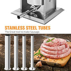 Hoypeyfiy 4Pcs Stainless Steel Sausage Stuffing Tubes, 4 Sizes Meat Stuffer Funnels Replacement for LEM 606 606SS 1606 1606SS, Fits 5 lb Sausage Stuffer with 1 9/16 Inch Base