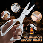 Kitchen Scissors All Purpose - Heavy Duty Poultry Shears | Ultra Sharp Japanese Steel Cooking Scissors for Food, Dishwasher Safe